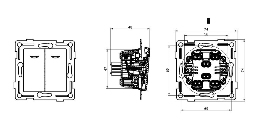 Electrical wall switch structure diagram – TUV/CE/CB certified wall switch manufacturers China